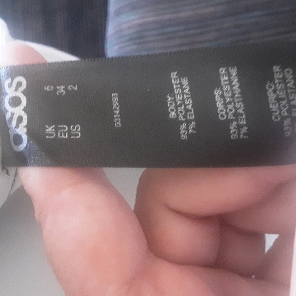 Asos Black Lrg Floral Scuba Dress Sz 2 - Picture 10 of 10